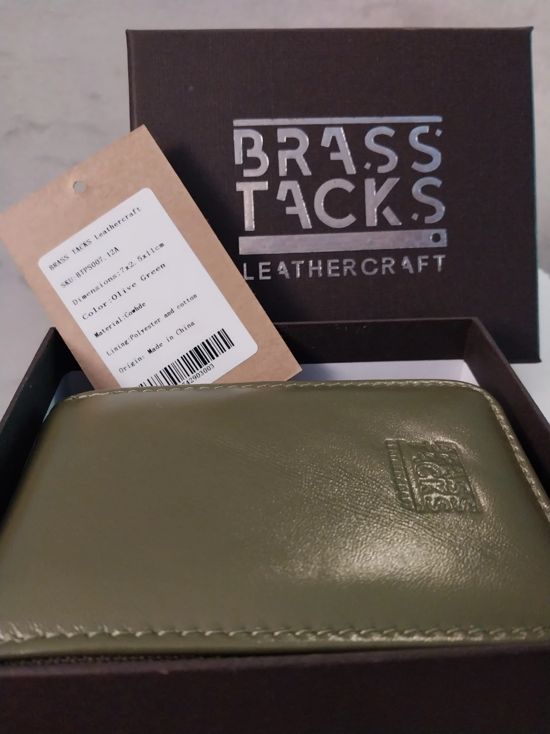 Leather RFID Wallet, olive green, Brand New w tags - photo 5