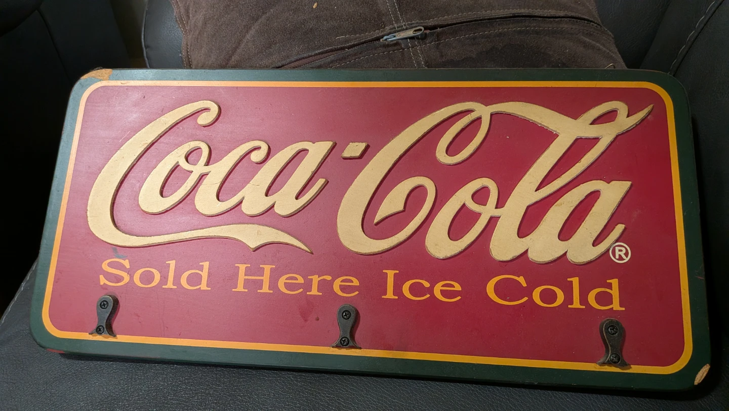 Coca-Cola "Sold Here Ice Cold" Wall Hanger - photo 2