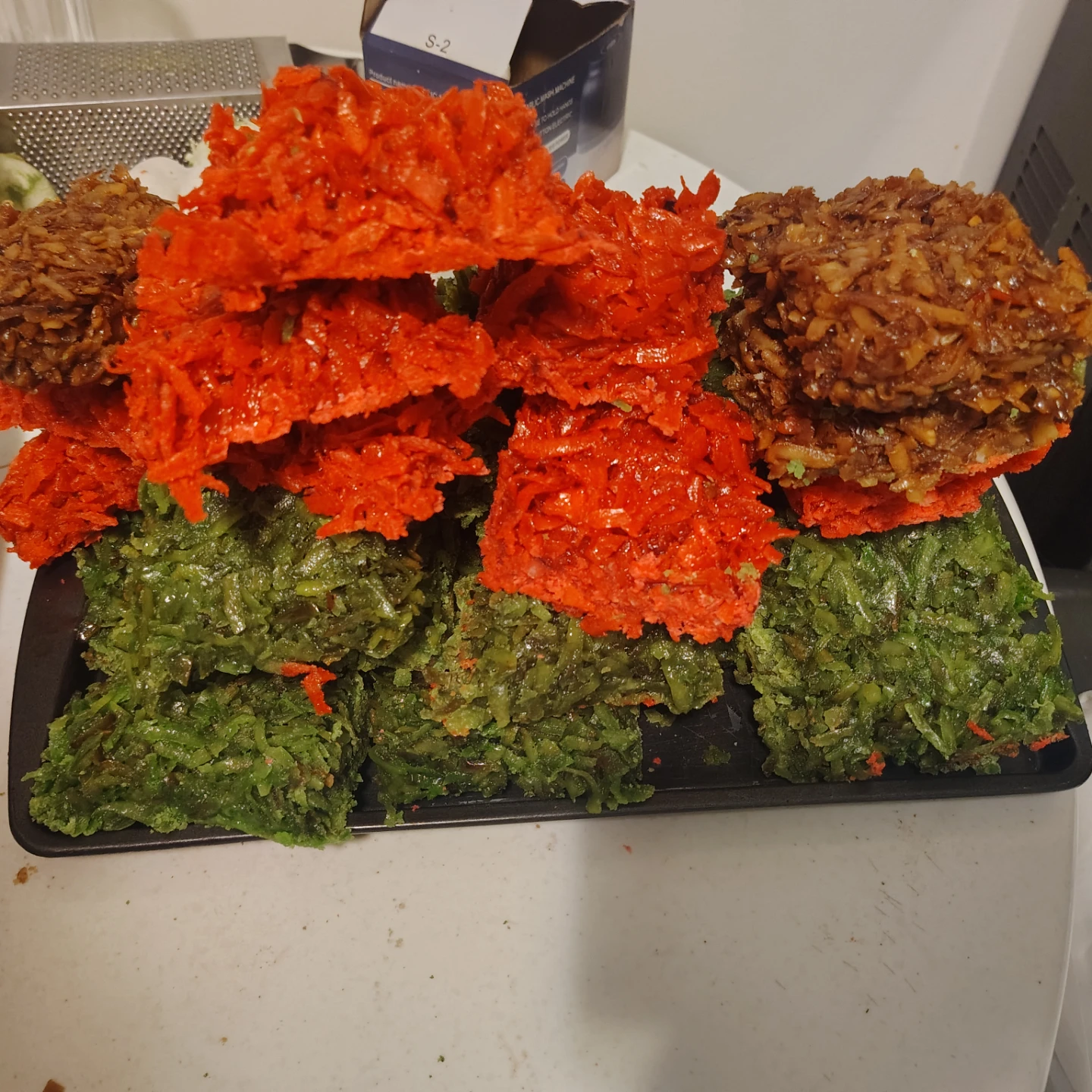 Homemade Coconut Candy - Red, Green, and Brown - photo 2
