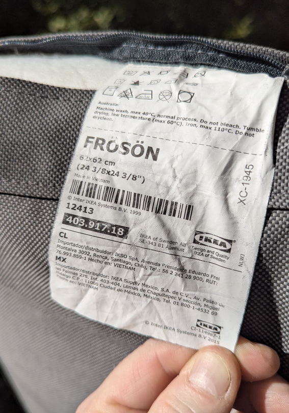 Ikea FRÖSÖN and DUVHOLMEN Outdoor Cushions and Covers, Grey - photo 3