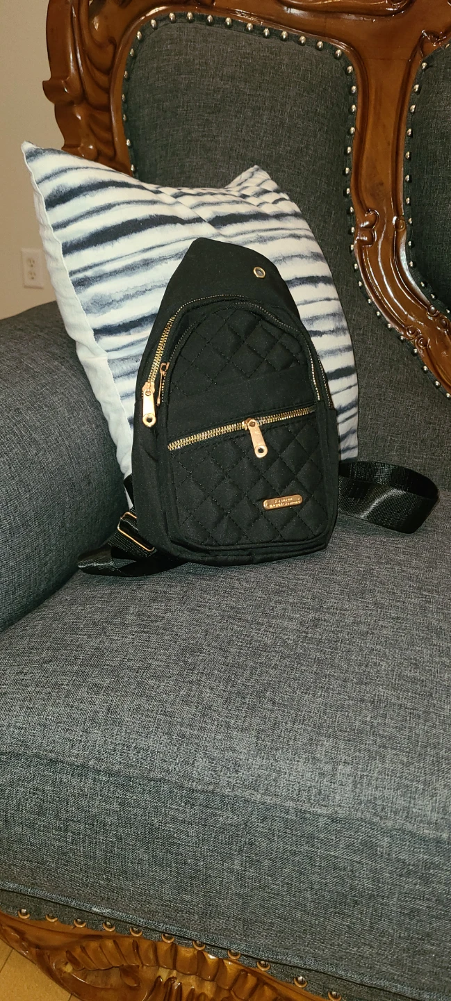 Black Quilted Sling Bag