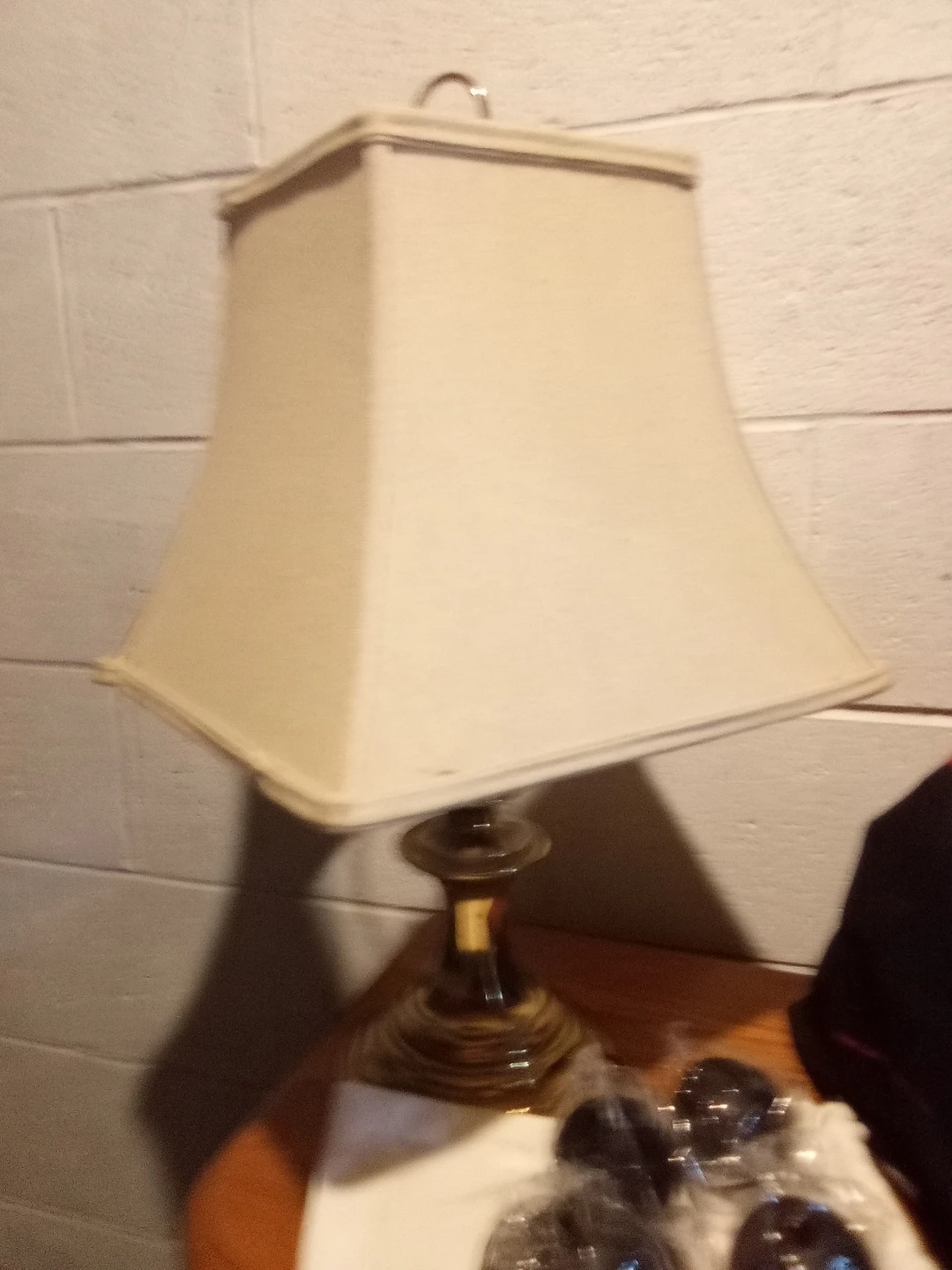 Table Lamp with Cream Shade