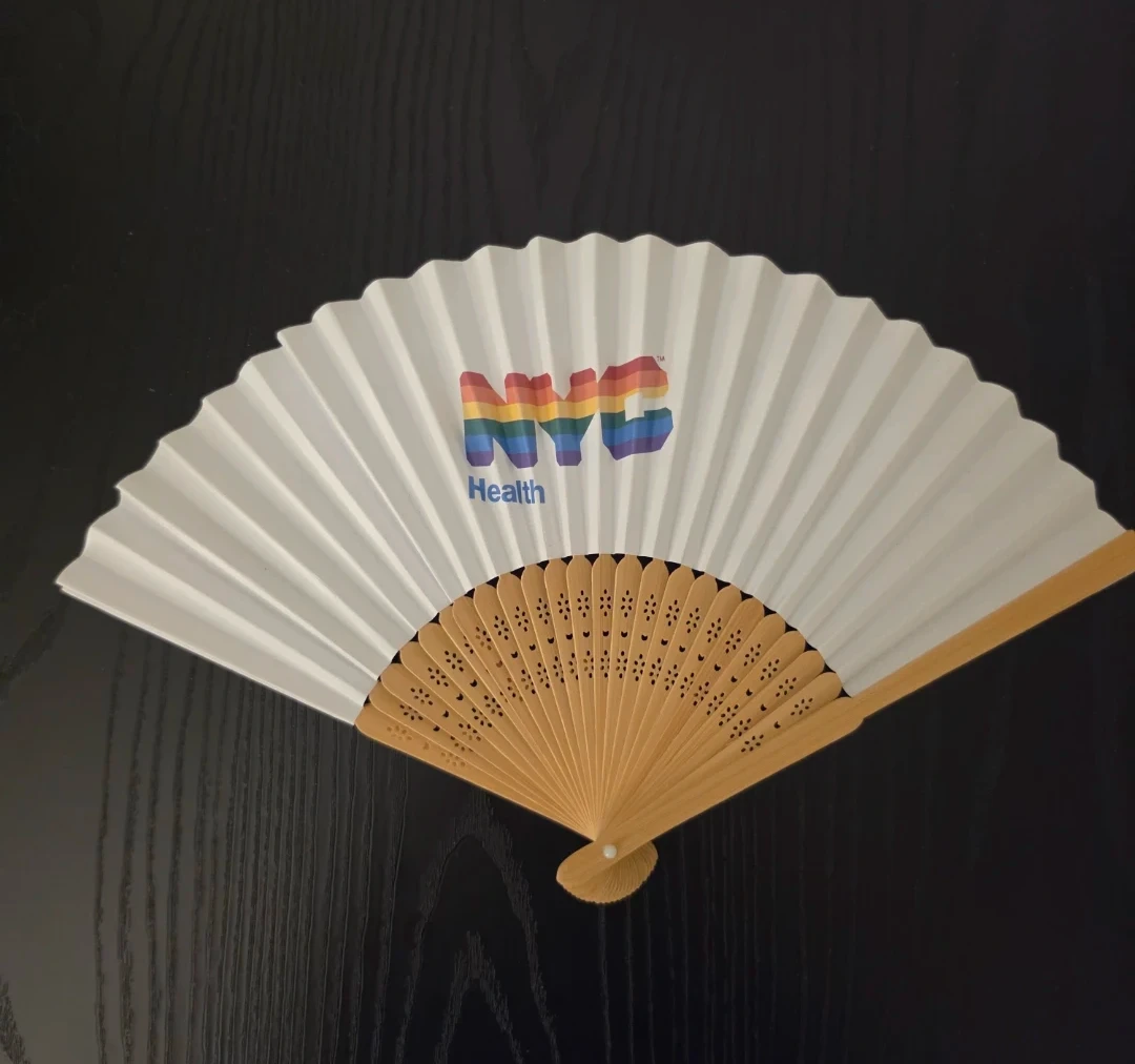 NYC pride paper fan