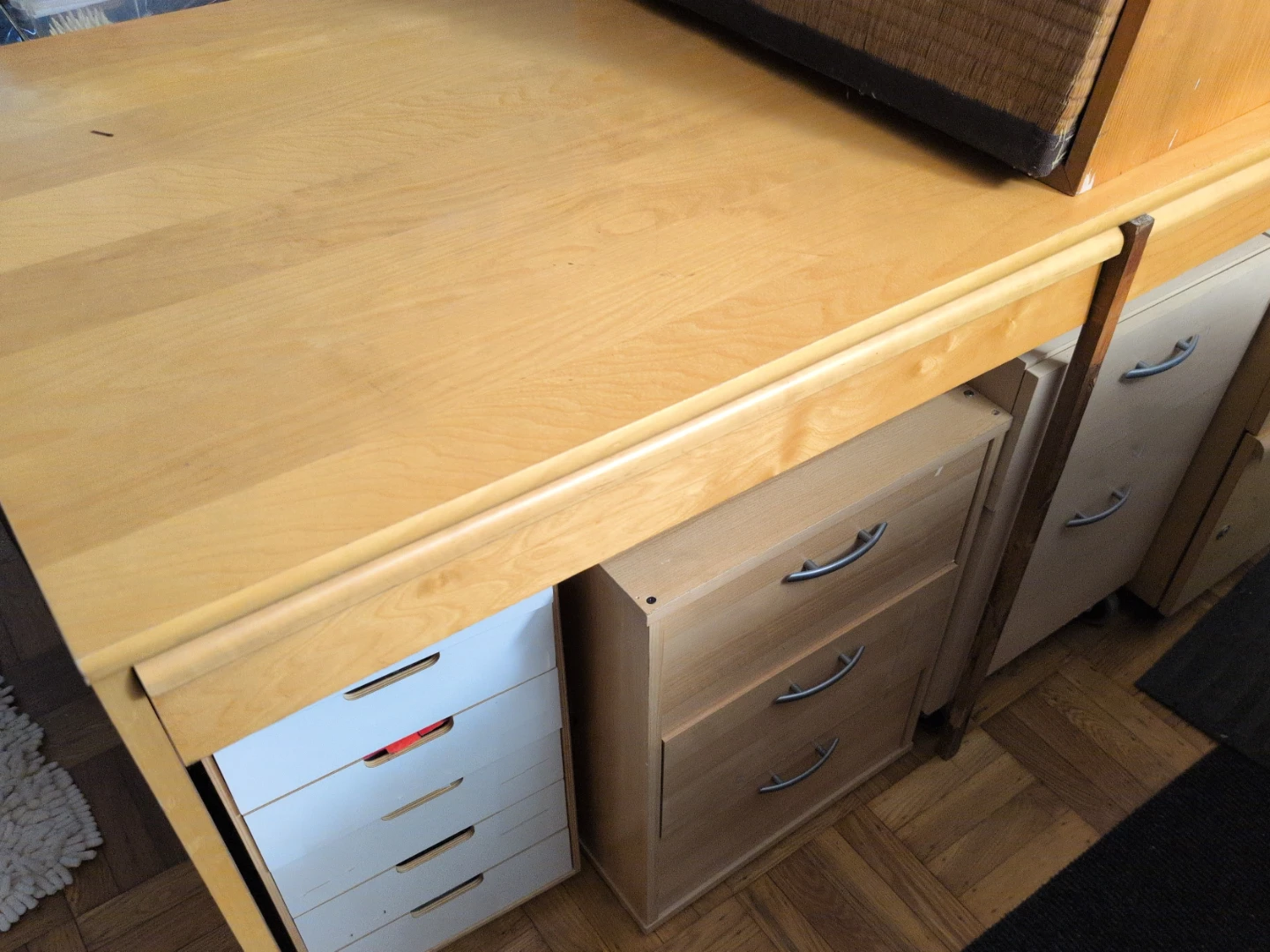 Maple IKEA Desk with two Drawers