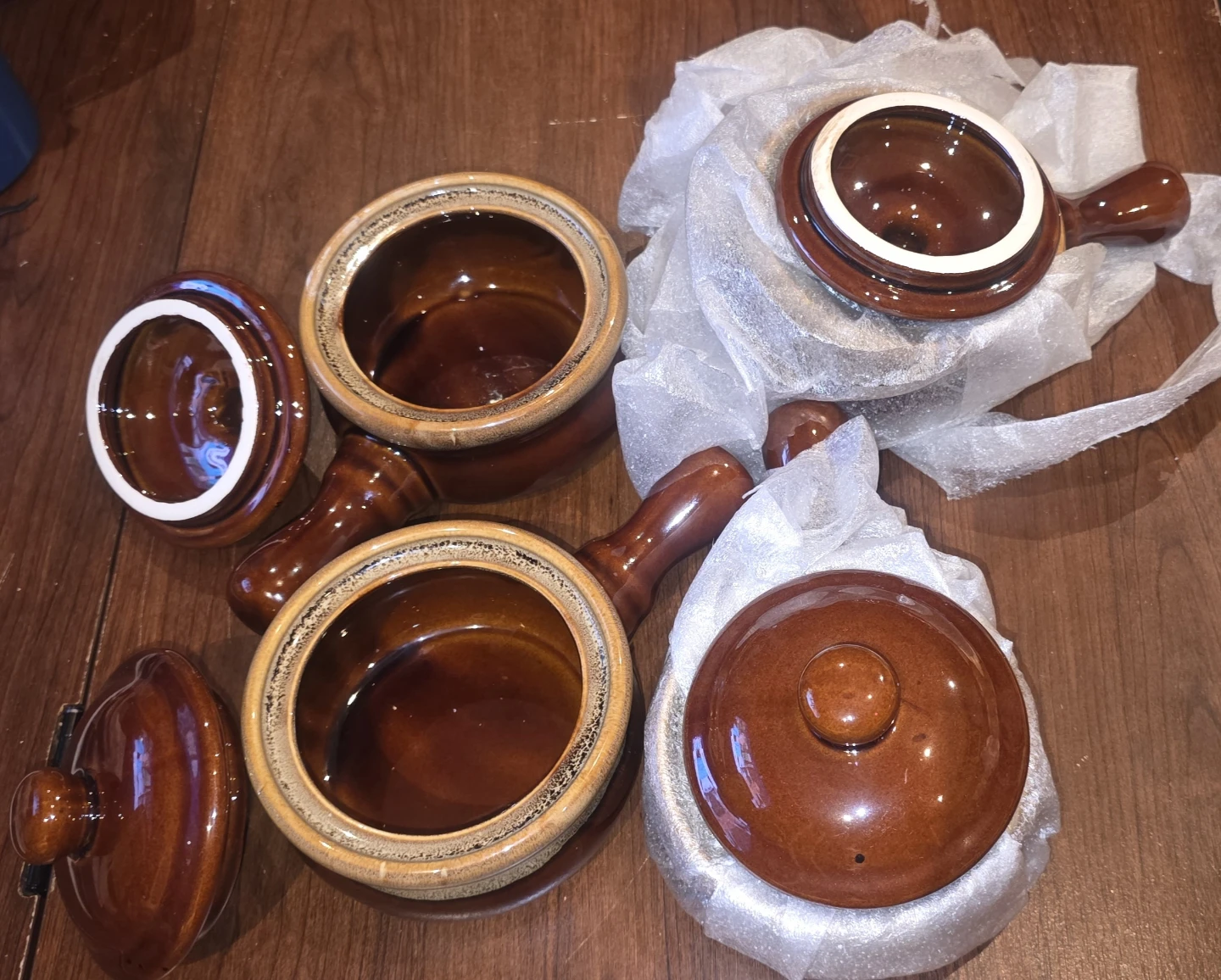 Brown Ceramic Ramekins with Lids - Set of 4 - photo 2