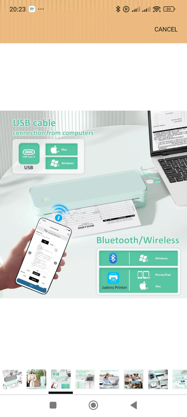 Gloryang Portable Thermal Printer - photo 4