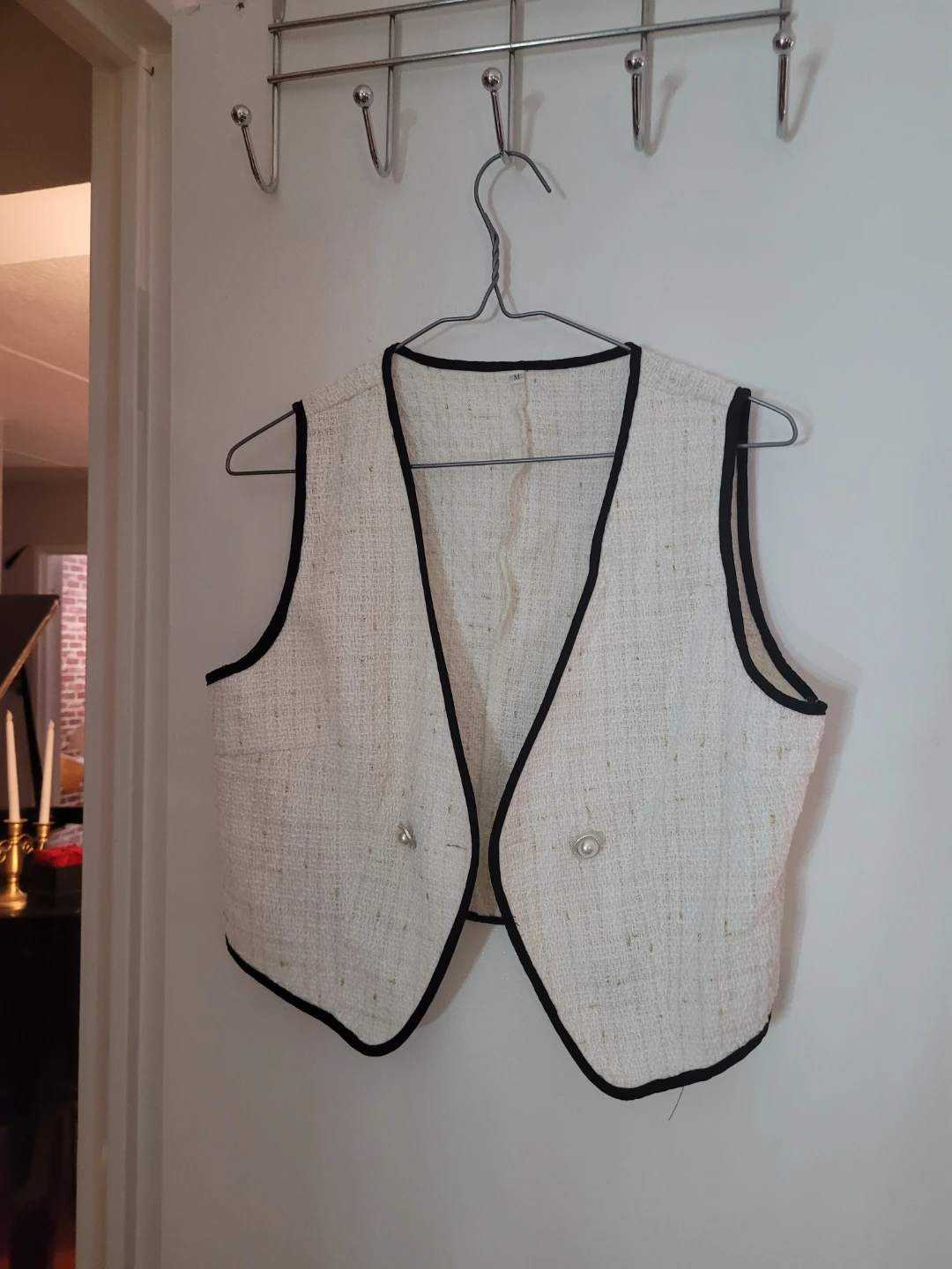 White Tweed Vest and Skirt Set - photo 2