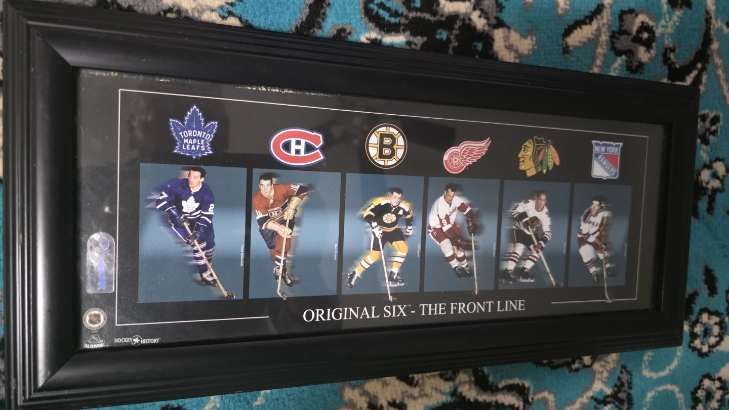 Framed Original Six framed Hockey Photos