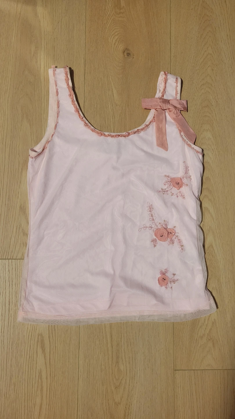 RW & CO. Pink Embellished Tank Top - Size S