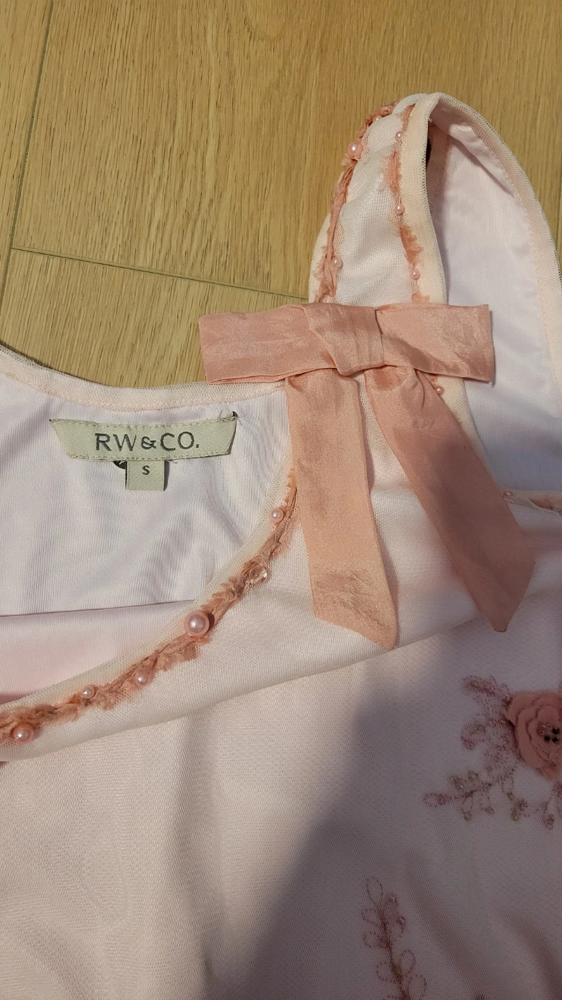 RW & CO. Pink Embellished Tank Top - Size S - photo 5