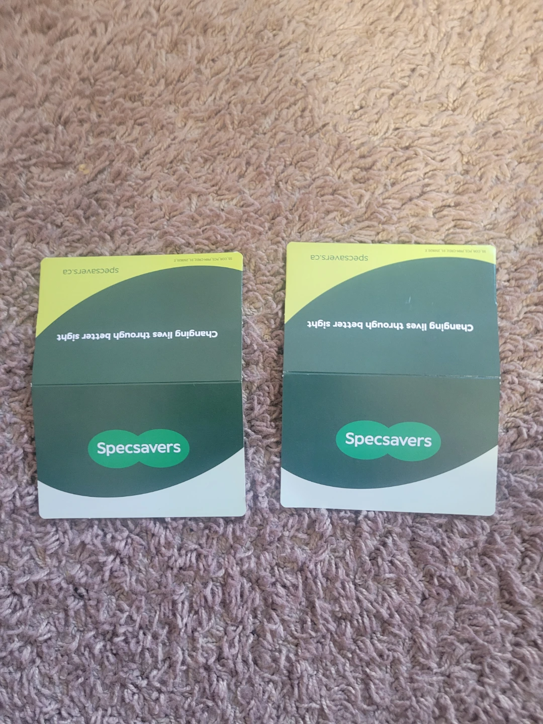 Specsavers Gift Cards - $25 Each Will sell both for $40