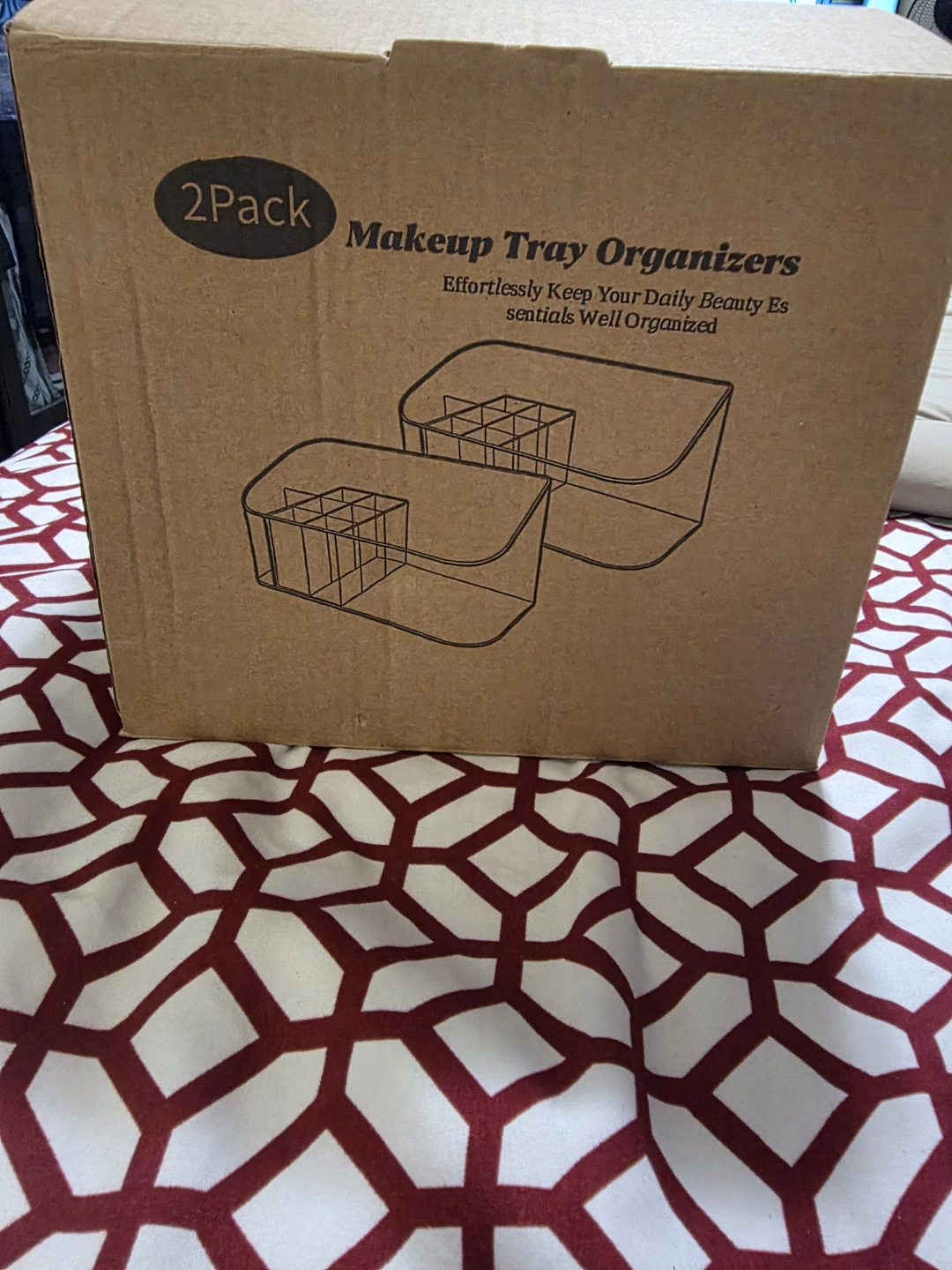 2 Pack Makeup Tray Organizers