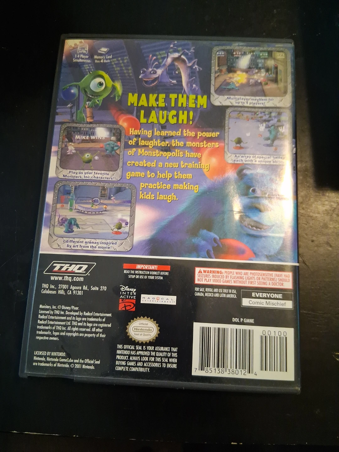 Disney Pixar Monsters Inc. Scream Arena Nintendo GameCube Game - photo 4