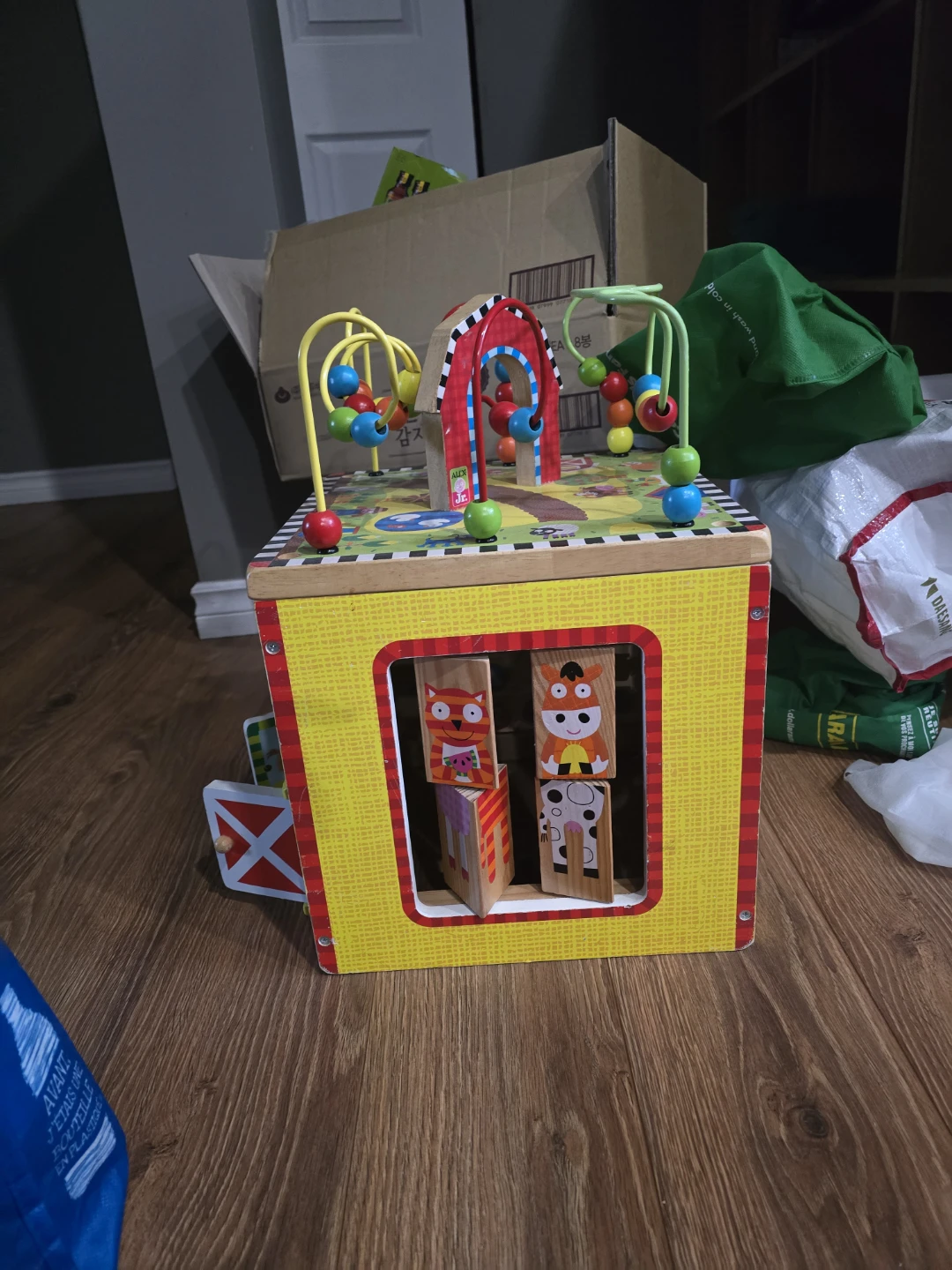 Alex Jr. Wooden Activity Cube