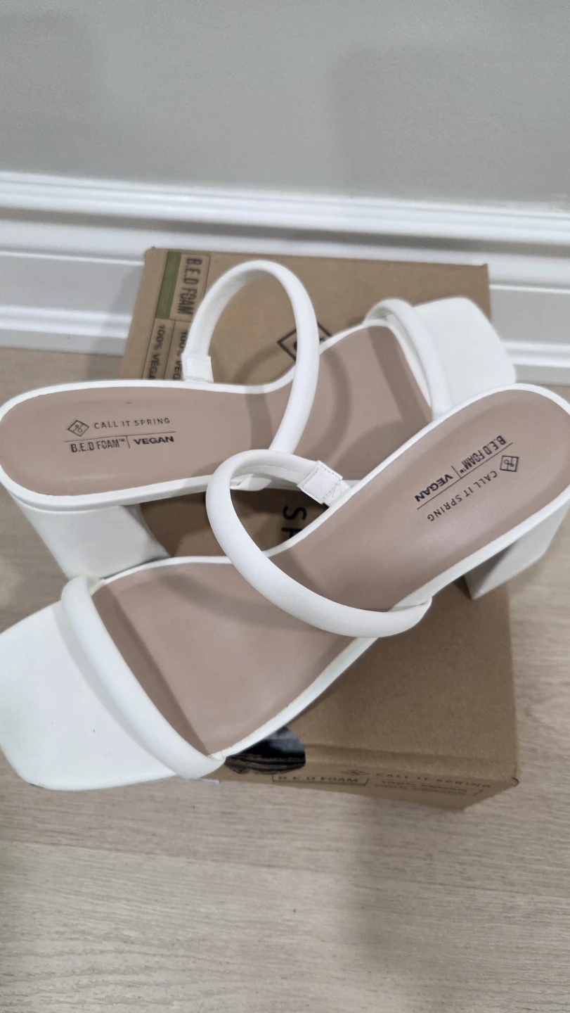 Call It Spring White Vegan Block Heel Sandals - photo 3