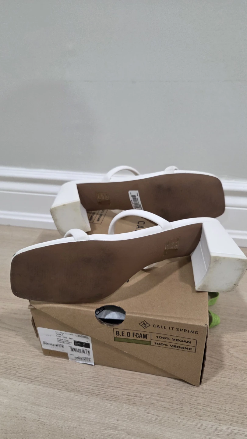 Call It Spring White Vegan Block Heel Sandals - photo 4