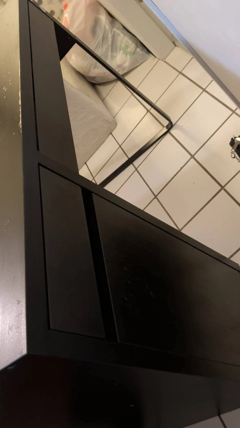 Black Desk with Cable Hole - photo 2