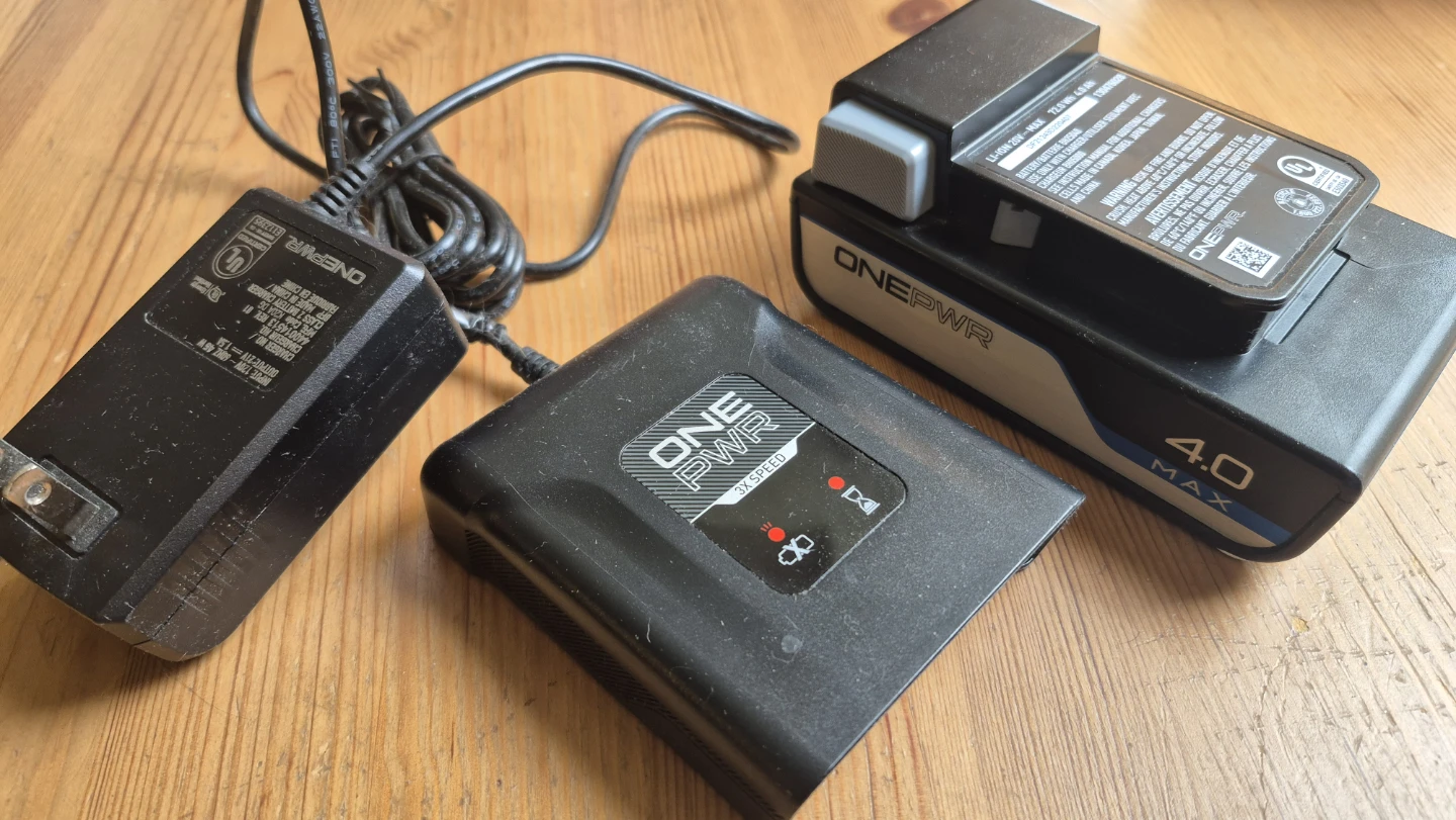 ONE+PWR 20V MAX 4.0 Ah Lithium-Ion Battery with Charger
