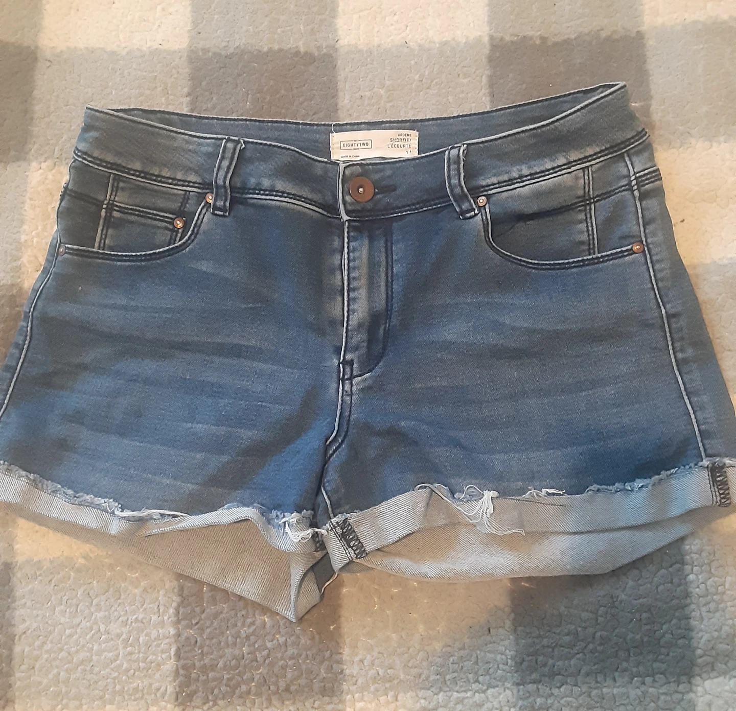 Ardene Denim Shortie Shorts Size 11 - photo 4