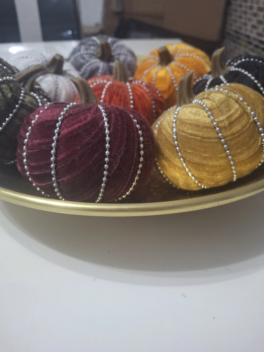 Velvet Decorative Pumpkins Set - photo 5