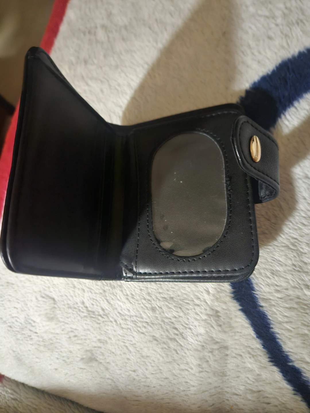 Black Bifold Wallet with Zipper Pocket - photo 3