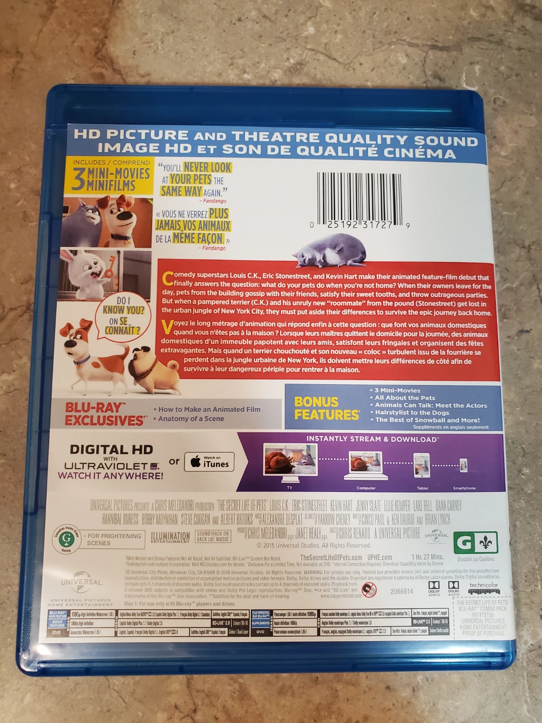 The Secret Life of Pets Blu-Ray ⚽ - photo 2