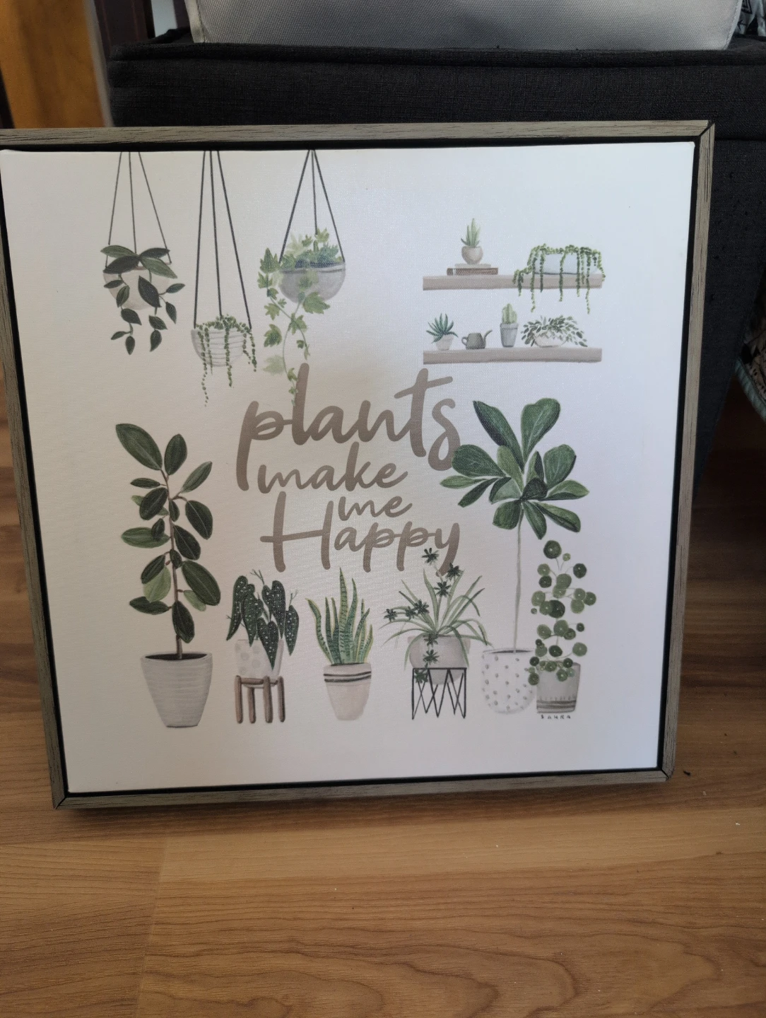 Wall Art "Plants Make Me Happy"