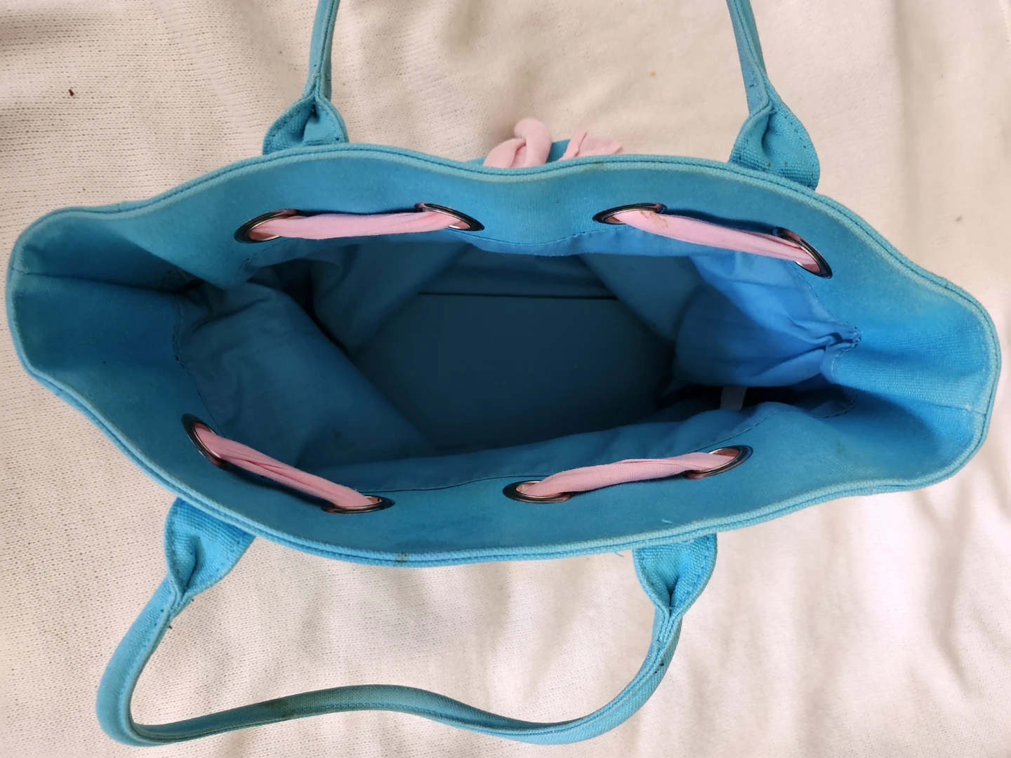 Ralph Lauren Tote Bag Canvas Pink Ribbon - photo 3
