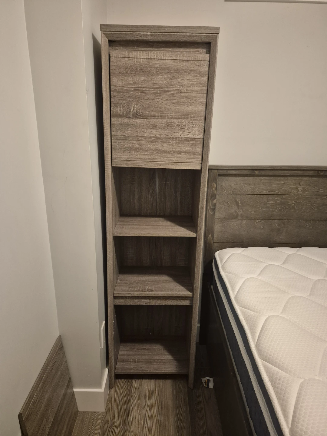 Tall Narrow Storage Shelf with Cabinet