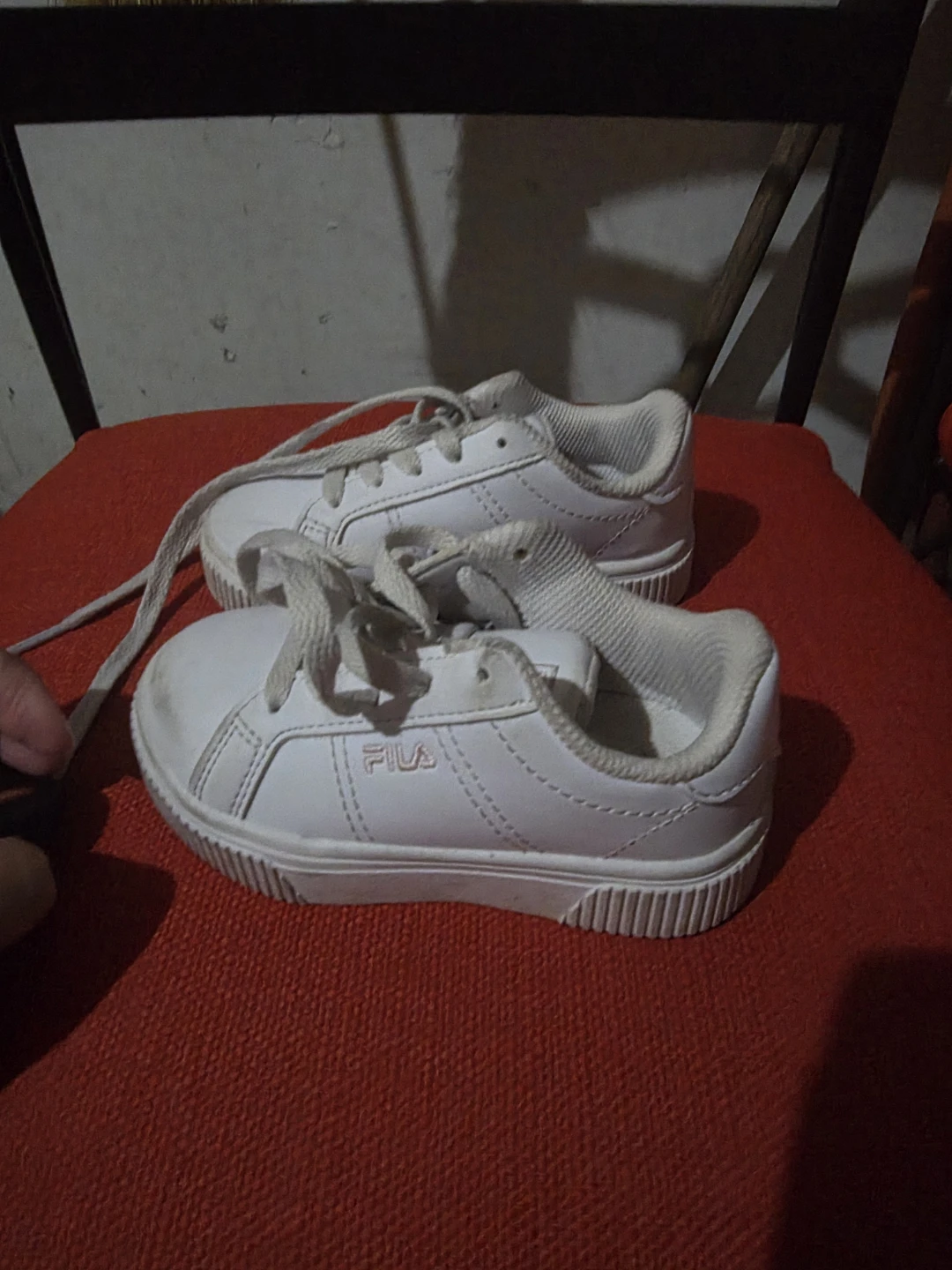 Fila Kids White Sneakers Size 7 - photo 2