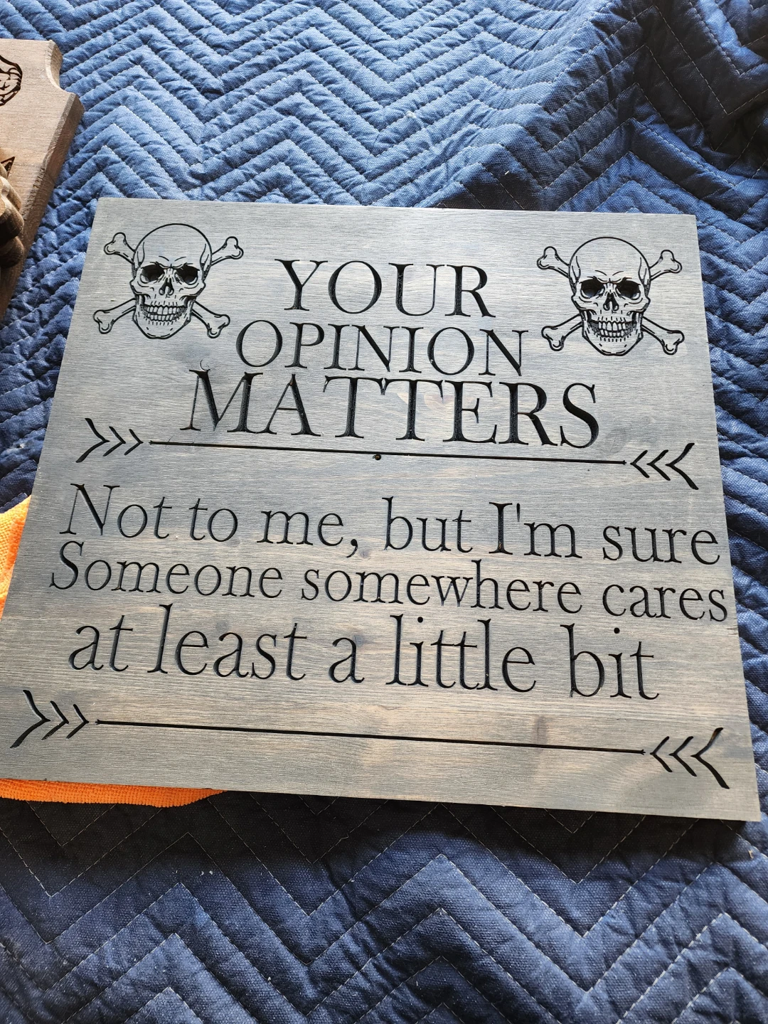 Wooden Sign - Your Opinion Matters