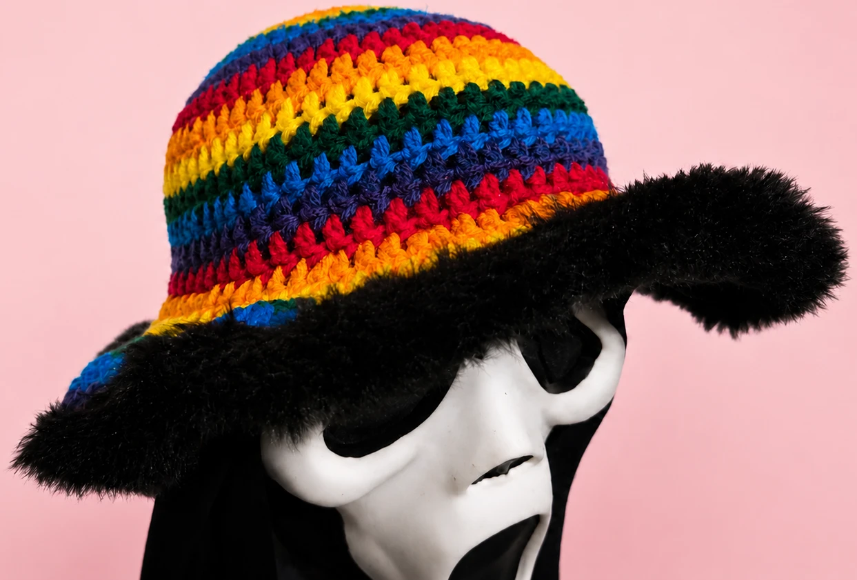 Rainbow bucket hat