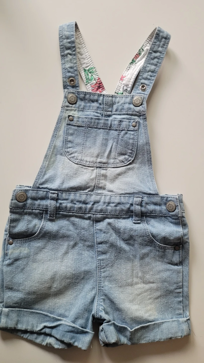 12 MGirls Denim Overall Shorts