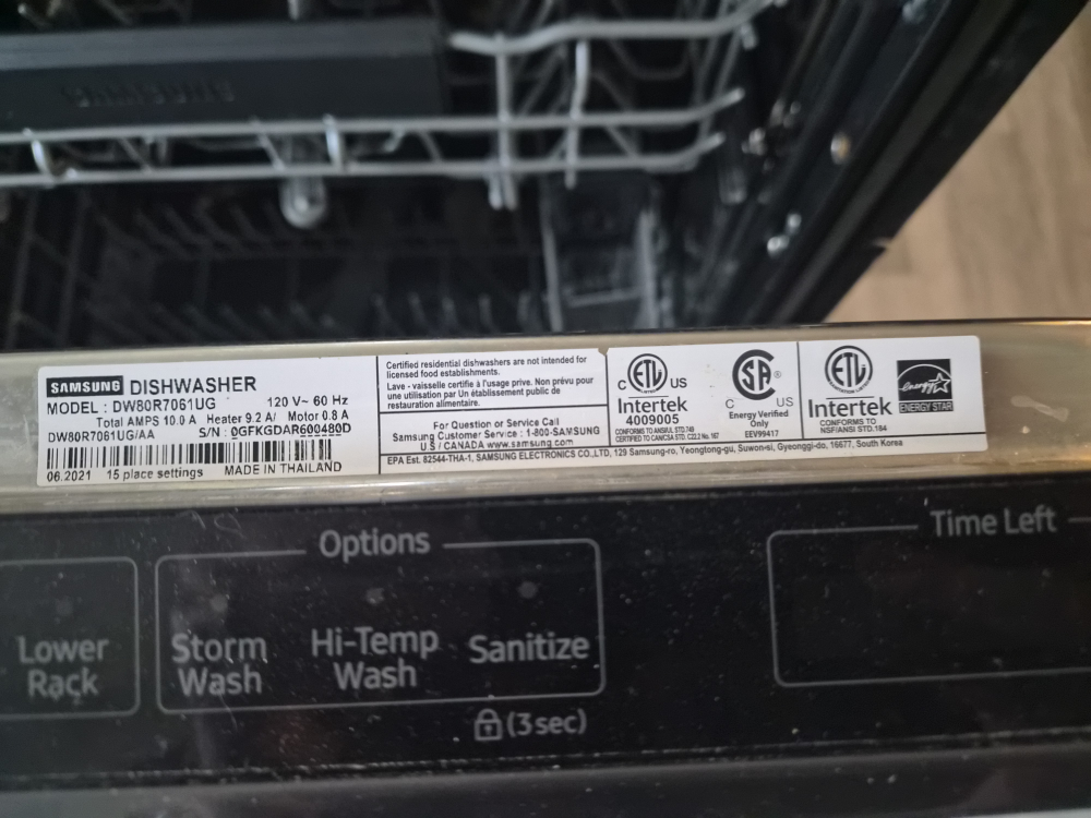 Samsung Dishwasher DW60R7061UG - photo 3
