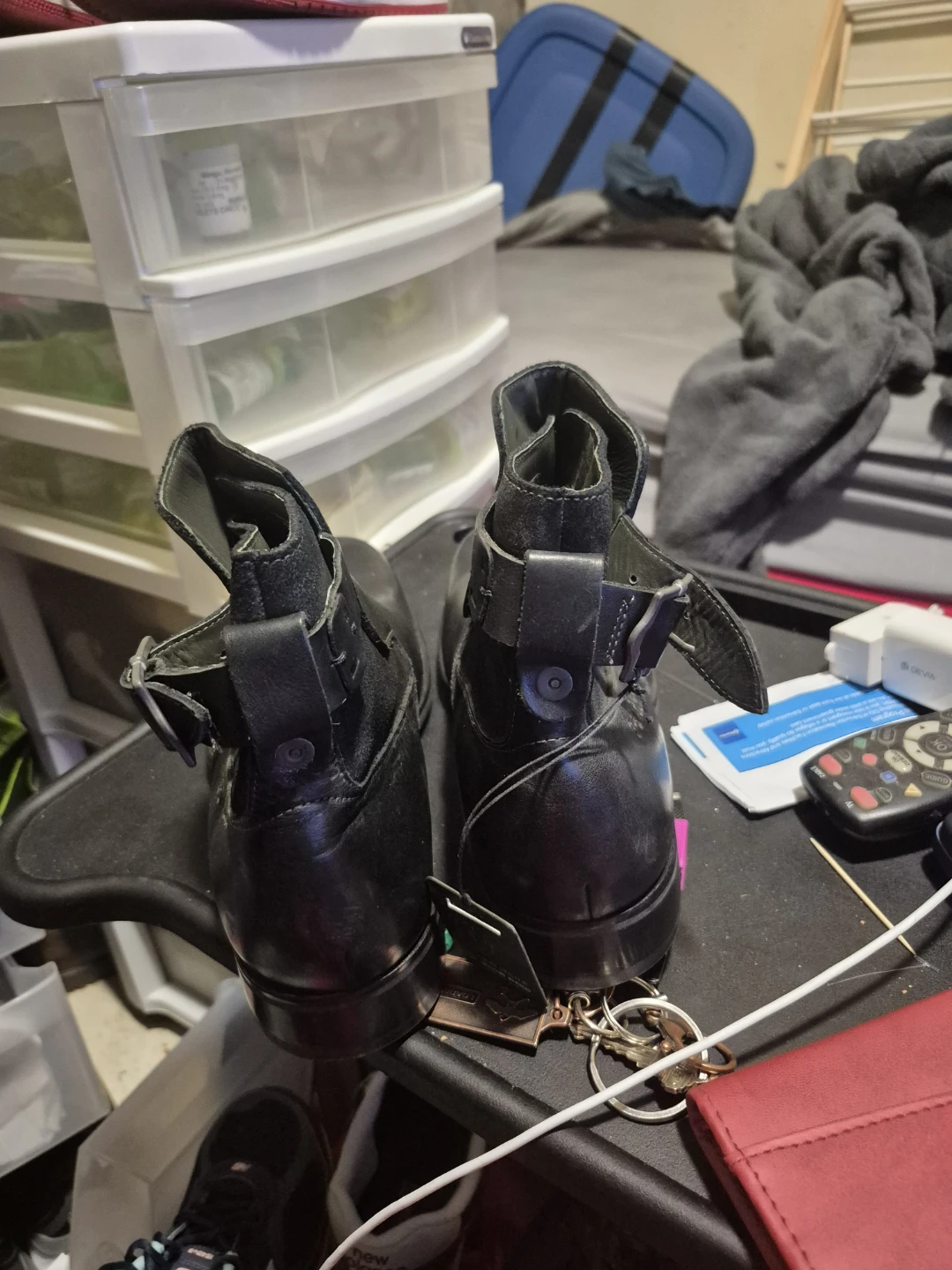 Florsheim Black Leather Ankle Boots - photo 5