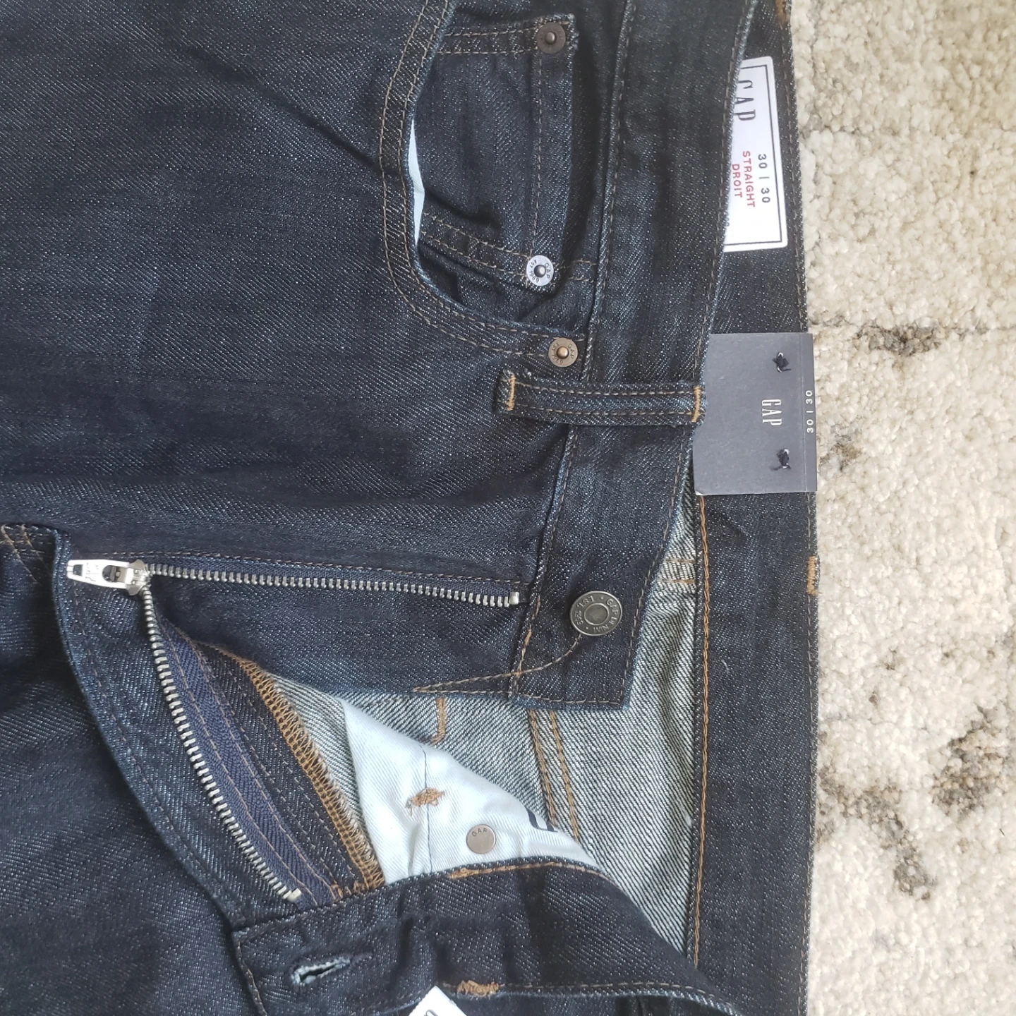 GAP Men's Straight Fit Jeans - Dark Wash - photo 3