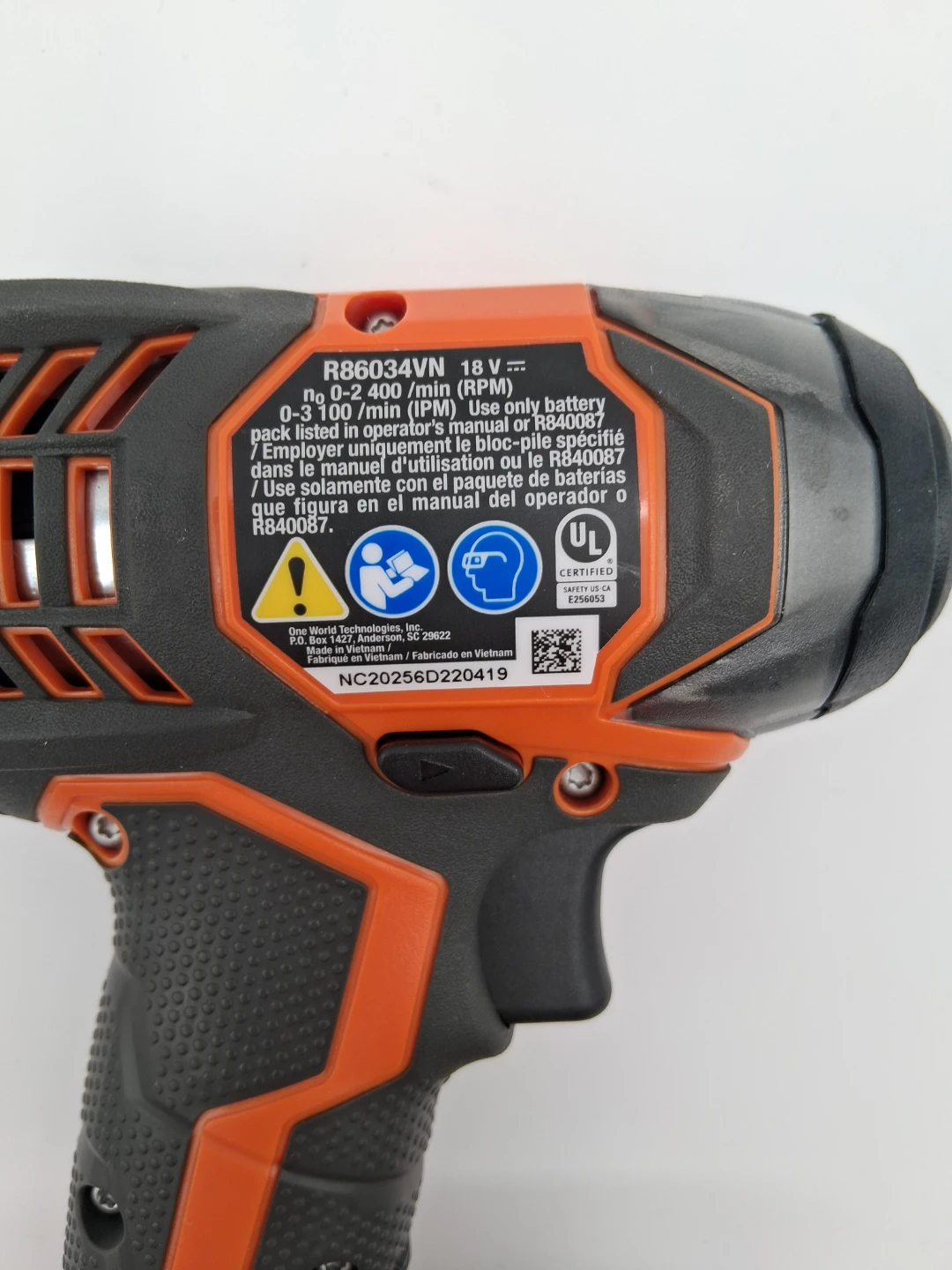 Ridgid Impact Driver - photo 3