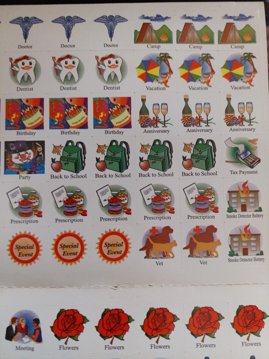 Vintage Agenda Event and Reminders sticker sheet - photo 4