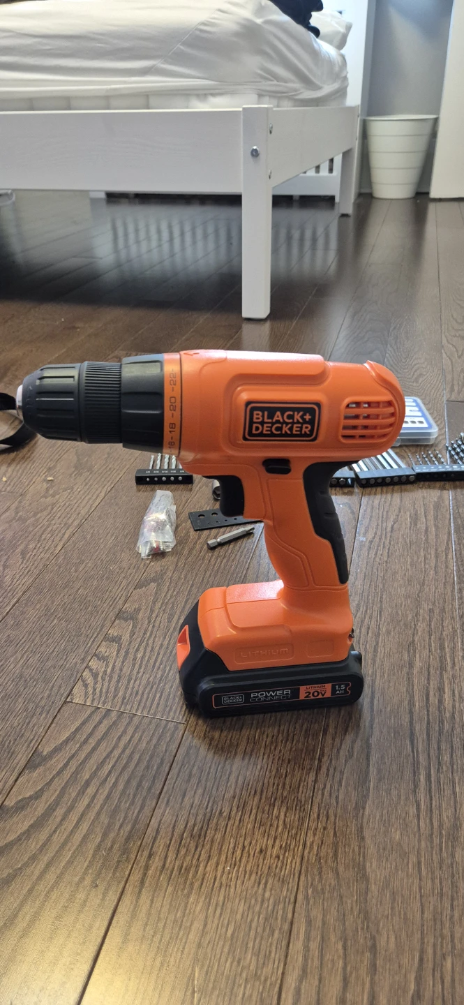 BLACK+DECKER 20V MAX Cordless Drill with Screw Bit Set