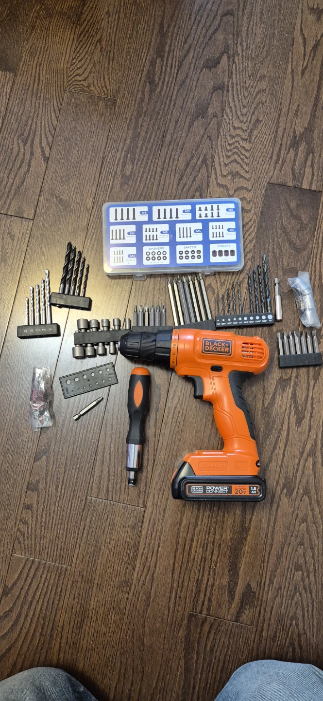 BLACK+DECKER 20V MAX Cordless Drill with Screw Bit Set - photo 2