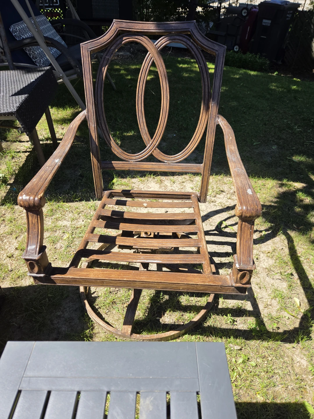 Ornate Wooden Rocking Chair Frame