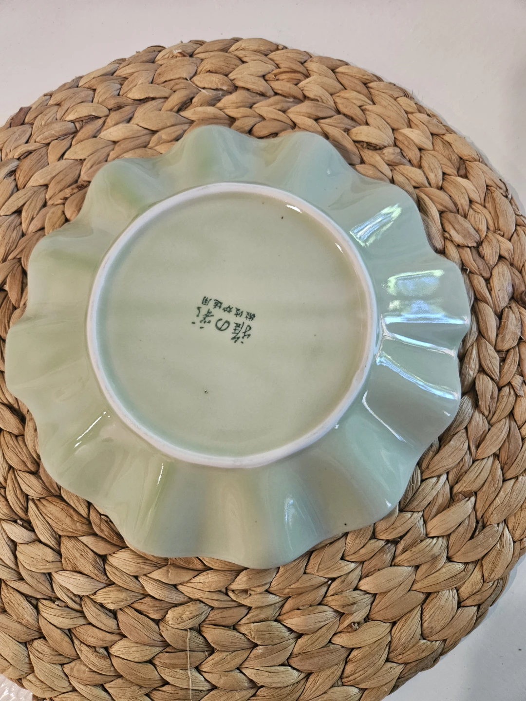 Decorative Serving Plate - Green Lotus Design - photo 2