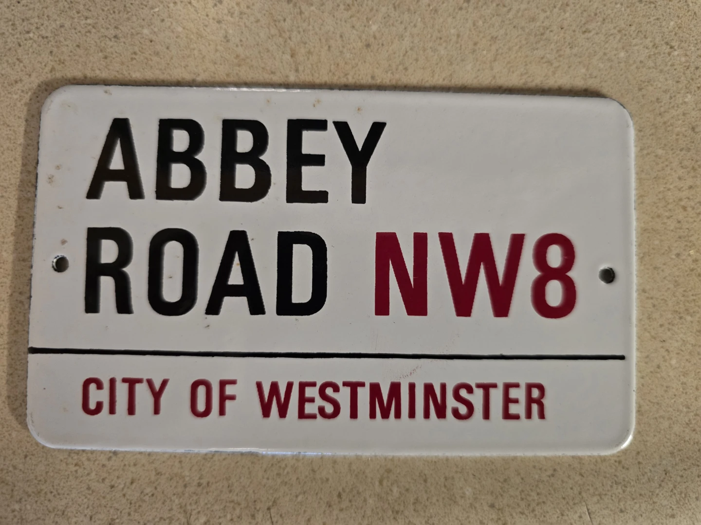 Garnier Gifts "Abbey Road" Miniature Street Nameplate