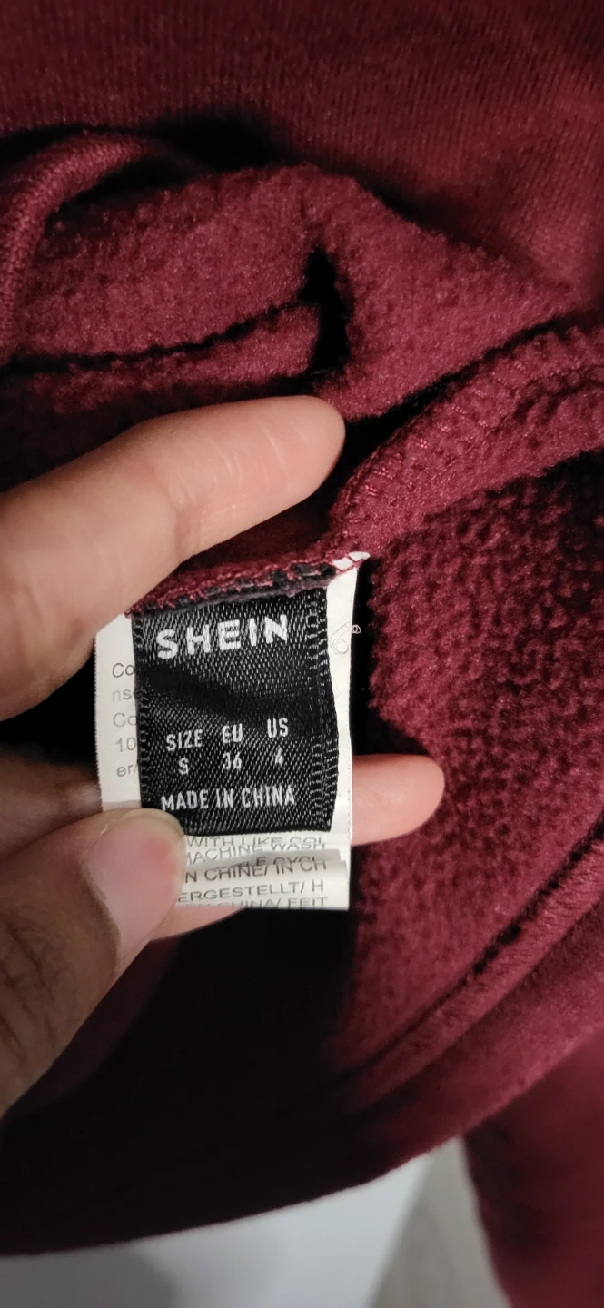 SHEIN Maroon Hoodie - Size S - photo 2