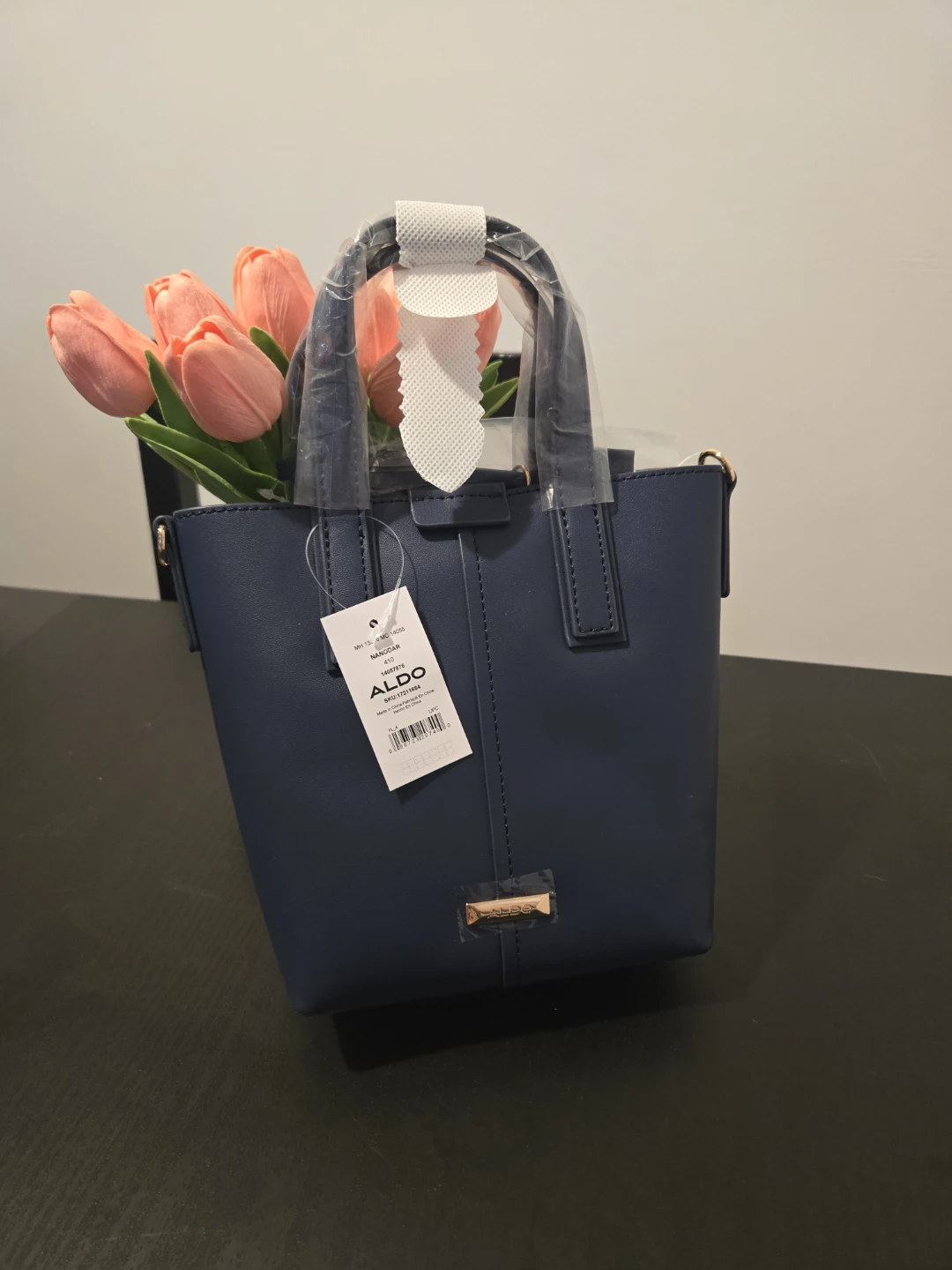 ALDO Navy Blue Tote Bag