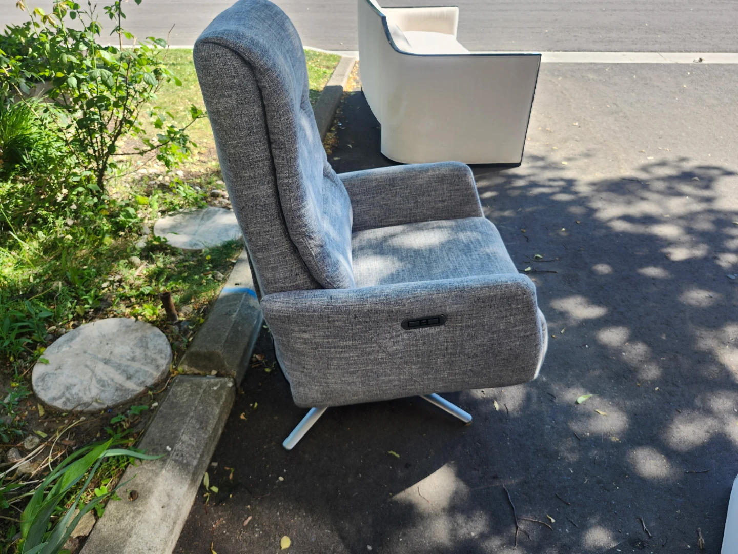 Grey Power Swivel Recliner Chair