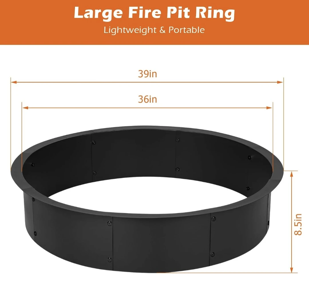 Large Fire Pit Ring insert, 39in - photo 2