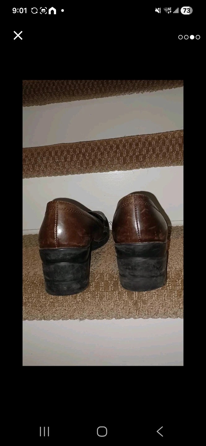 Brown Leather Mary Jane Wedge Heels - photo 3