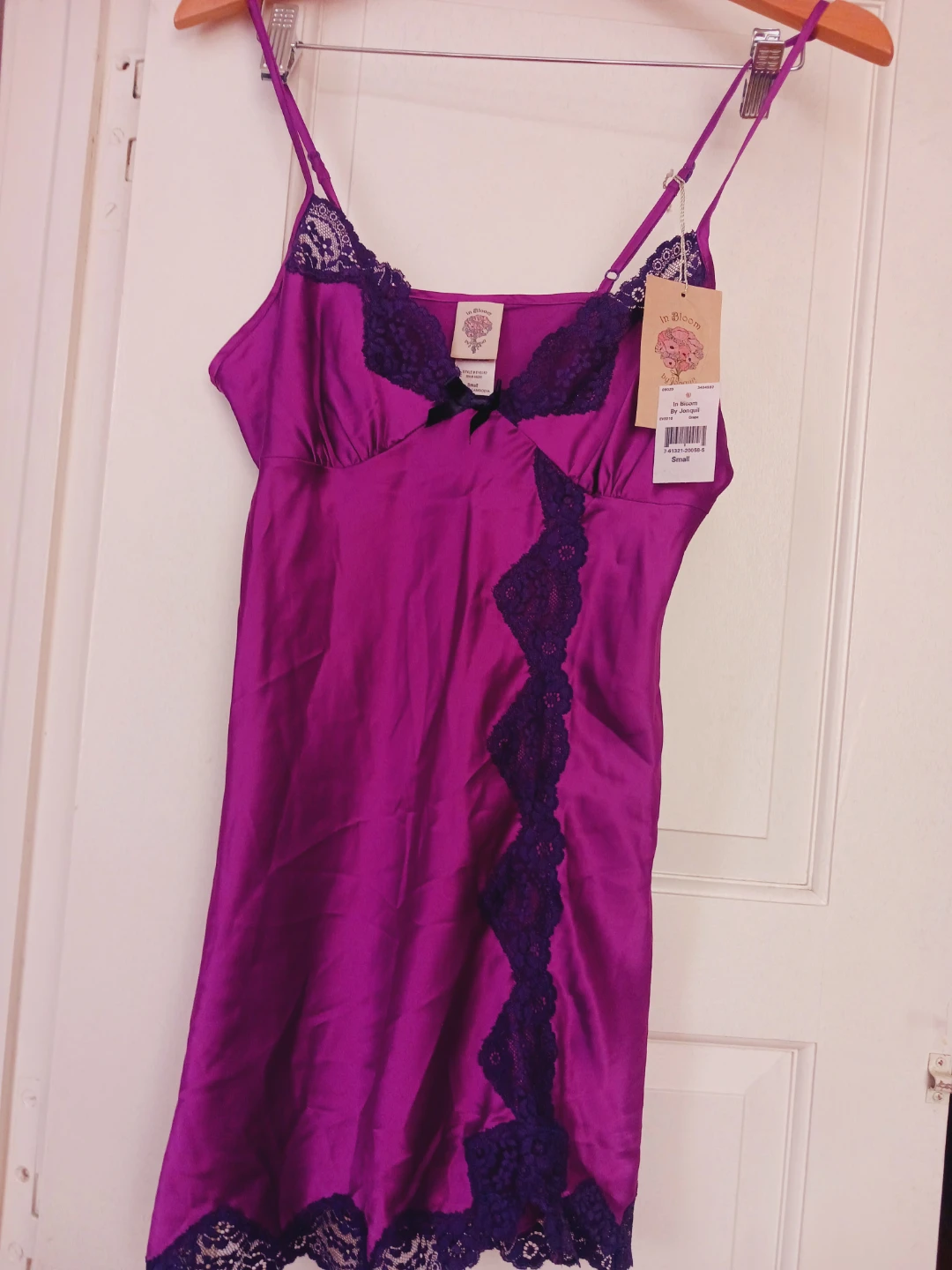 New !! Purple Lace Trim Nightgown  or Dress. Small.
