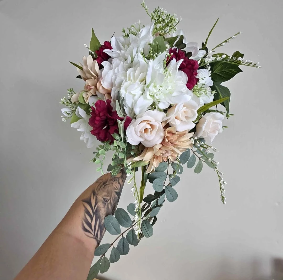 Artificial Cascading Flower Bouquet